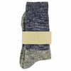 Women Melange Block Socks - Blue / Ecru - Escuyer