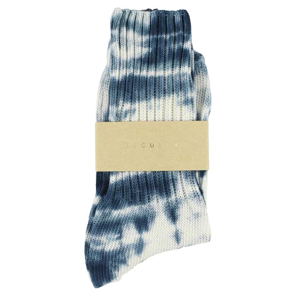 Women Tie Dye Socks - Off White / Graphite - Escuyer