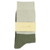 Lurex Block Socks - Gold  / Olive - Escuyer