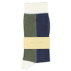 Women Chess Socks - Off White / Mood Indigo - Escuyer