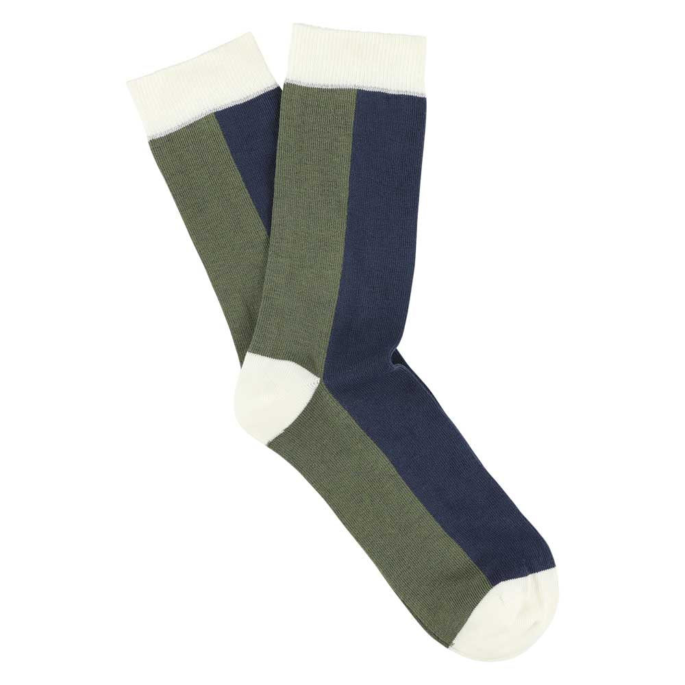 Women Chess Socks - Off White / Mood Indigo - Escuyer
