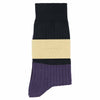 Women Block Socks - Carbon / Purple - Escuyer
