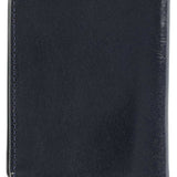 Escuyer blue slim leather wallet closed — slim profile for front pocket carry
