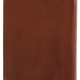Escuyer light brown slim leather wallet closed — slim profile for front pocket carry
