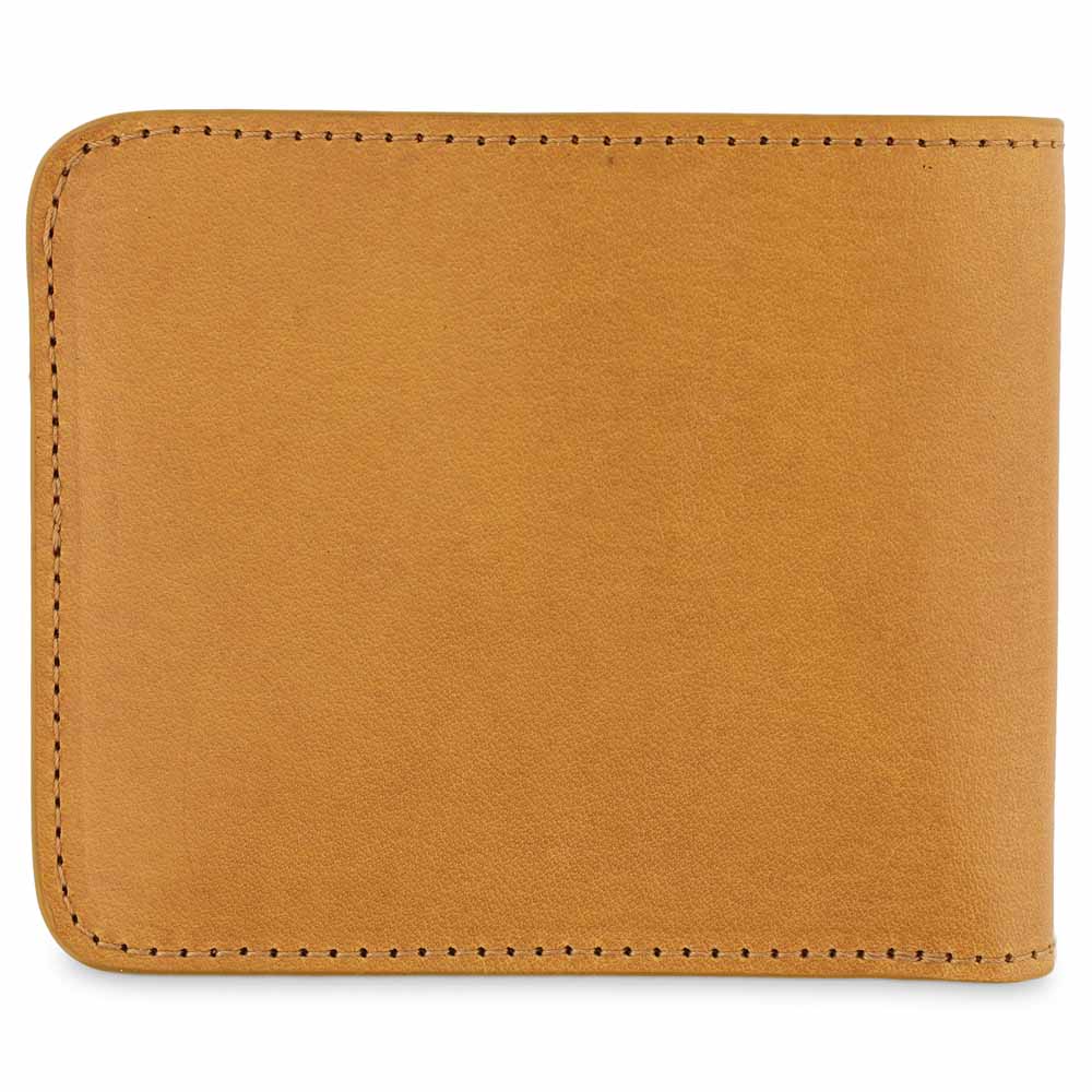 Leather Billfold Wallet - Mustard / Natural - Escuyer