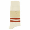 Men Stripes socks - Ecru / Brick - Escuyer